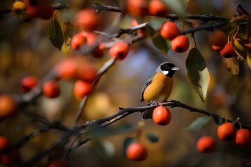 Wall Mural - robin on a branch