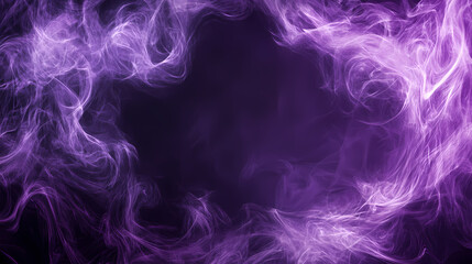 Wall Mural - Abstract purple energy swirls frame design. Silken Mist Spirits. Illustration