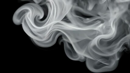 Poster - abstract dark grey smoke waves background - monochrome liquid motion animation in ultra hd 4k