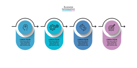 Wall Mural - Business data visualization. timeline infographic icons designed for abstract background template milestone element modern diagram process technology digital marketing data presentation chart Vector