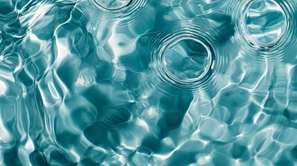 Poster - Abstract Teal Water Texture Ripples Background Design Modern Liquid Flowing Serenity Peaceful Aqua Cool Ocean Surface Seamless Pattern Graphic Design 