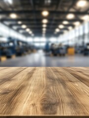 Leinwandbilder - A well-composed image of a wooden table in sharp focus with a softly blurred background.