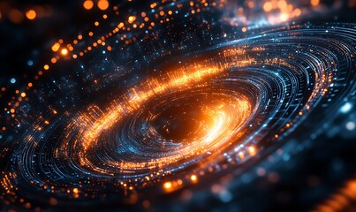Poster - Visually stunning image showcasing the concept of quantum computing in a creative way.