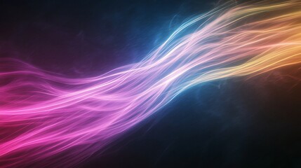 Leinwandbilder - A vibrant image of multicolored light streaks, perfect for creative and artistic projects.