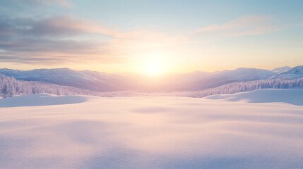Poster - A serene winter landscape covered in fresh snow, perfect for seasonal imagery and nature-themed projects.