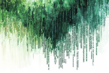 digital rain abstract background, tech data stream, website header