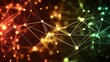© pinporn manosri - A futuristic network connection background with glowing abstract digital lines and symbols, perfect for a technology concept design.