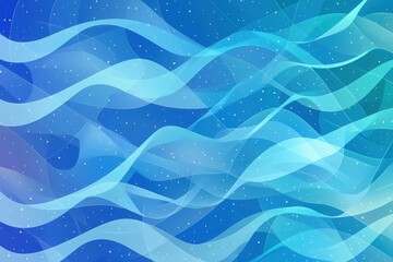 Wall Mural - abstract blue waves pattern with gentle motion and light effects
