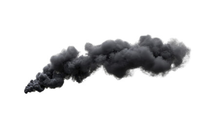 Poster - Black smoke cloud spreading on transparent background