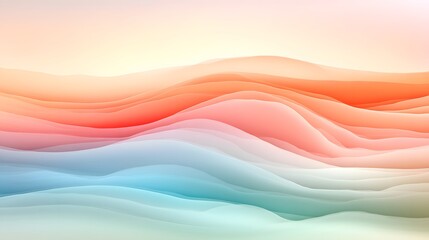 Poster - Soft Waves of Color Flowing in Gentle Gradients and Curved Layers