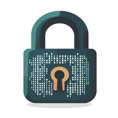 Poster - Secure Padlock Digital Encryption: Data Protection and Cybersecurity