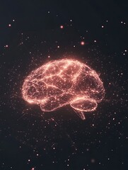 Poster - Surreal digital background featuring a neural network, ideal for tech and creative projects.