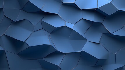 Aufkleber - abstract blue geometric shapes in three-dimensional formation