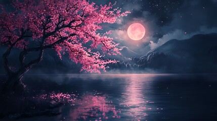 Fototapete - A vibrant illustration of a glowing, stunning painting style featuring artistic creativity.