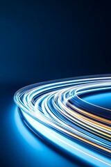 Poster - Dynamic light trails captured at night urban environment abstract photography creative concept