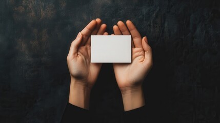 Poster - empty card against a rich, dark backdrop, symbolizing the start of a creative project or branding design.
