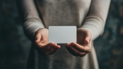Poster - empty card against a rich, dark backdrop, symbolizing the start of a creative project or branding design.