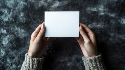 Poster - blank white card, set against a deep, textured background that makes the card stand out for graphic design.