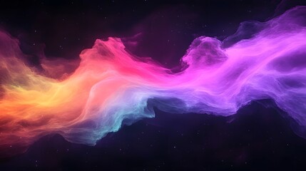 Aufkleber - Colorful Abstract Waves of Light in Cosmic Background