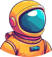 colorful astronaut with a vibrant design showcasing space exploration and adventure in a whimsical s