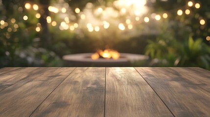 Aufkleber - A smooth wooden table surface showcasing natural wood texture and grain patterns.