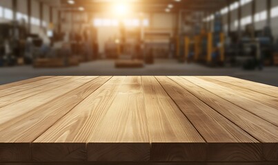 Aufkleber - Rustic wooden tabletop showcasing a detailed grain pattern, ideal for design and decor projects.