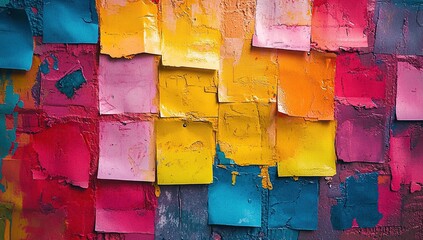 Poster - Vibrant Hues: Abstract Art Explores Color, Texture, and Form in Bold Expression