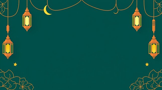 Islamic greeting card with ramadan kareem calligraphy and islamic ornament mosque vector design background