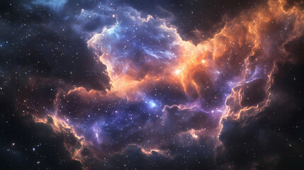 Wall Mural - galactic remnants: unique cloud formations from star explosions in outer space. galactic mosaic skie