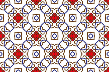 Fototapete - Set of geometric seamless patterns. Cute abstract geometric textures. Simple pattern design