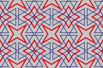 Fototapete - Set of geometric seamless patterns creating bold geometric designs for various purposes.