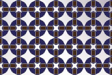Fototapete - Geometric set of seamless patterns. Simple vector graphics.