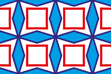 Fototapete - Geometric set of seamless patterns. Simple vector graphics.