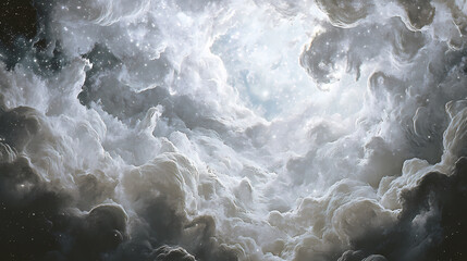 Wall Mural - celestial mosaic: unique clouds in outer space formed by star explosions. galactic mosaic skies. ill