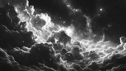Wall Mural - celestial mosaic: unique clouds in outer space formed by star explosions. galactic mosaic skies. ill