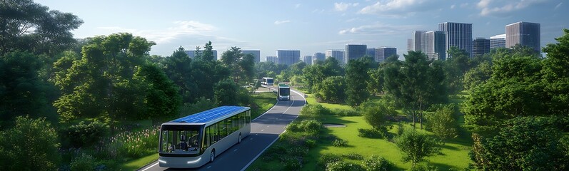 Aufkleber - A futuristic transportation system designed with eco-friendly principles in mind.