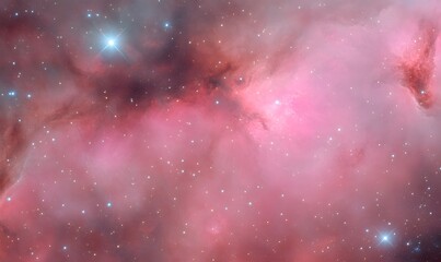 Wall Mural - a beautiful pink universe with lots of stars, generative ai