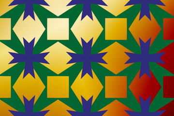 Fototapete - Seamless vector pattern in geometric ornamental style.