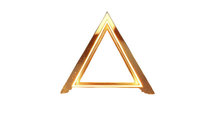 Poster - Golden triangle frame shining on transparent background