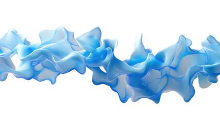 Poster - Abstract blue fluid shape floating on transparent background