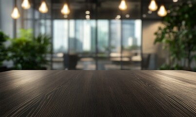 Aufkleber - A dark mahogany wooden table with a smooth finish, perfect for stylish interiors and furniture design.