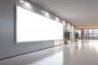 © Nonthakorn - Empty office hallway with billboard space generative ai