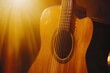 © Anat art - Warm light glimmers on an acoustic guitar resting in a cozy indoor space during evening hours. Generative AI