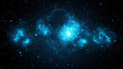 Wall Mural - celestial nebula abstract cosmic energy and galactic formation