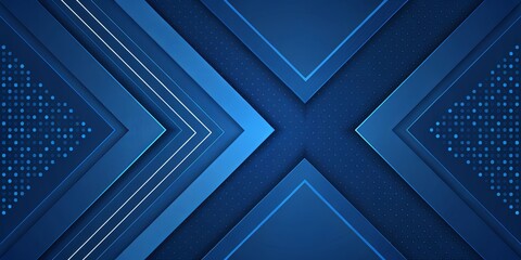Poster - A blue background with white lines and squares