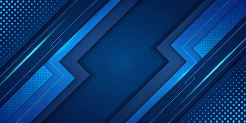 Poster - A blue background with a white line on the left side