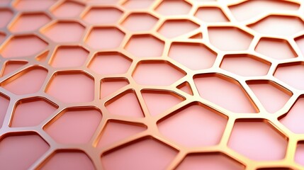 Poster - Abstract Patterns of Semiconductor Wafer Concept, Intricate Abstract Etching of Silicon Wafer with Unique Honeycomb Patterns and Reflective Surface