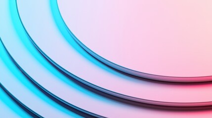 Poster - Abstract Patterns of Semiconductor Wafer Concept, Circular and Linear Designs on Reflective Wafer Surface with Vibrant Gradient Colors for Creative Backgrounds