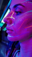 Poster - face of a woman with blue eyes