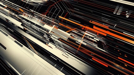 Poster - Explore a captivating abstract design featuring dynamic lines and vibrant colors that convey movement and energy. Perfect for modern digital projects.